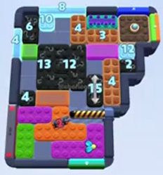 Color Block Jam level 1468 / 2378: screenshot of the board