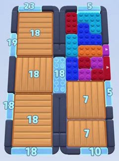 Color Block Jam level: screenshot of the board