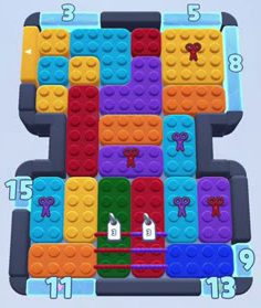 Color Block Jam level: screenshot of the board