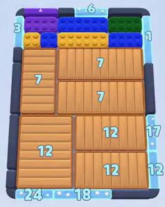 Color Block Jam level: screenshot of the board