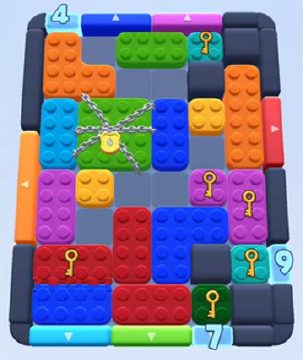 Color Block Jam level 268 / 656 / 1106: screenshot of the board