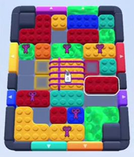 Color Block Jam level 122 / 510 / 960 / 1577: screenshot of the board