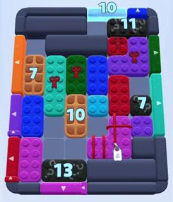 Color Block Jam level: screenshot of the board
