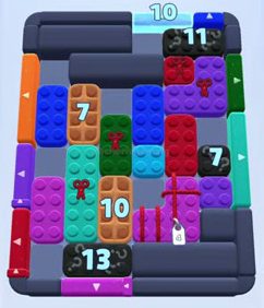 Color Block Jam level: screenshot of the board