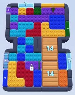 Color Block Jam level: screenshot of the board