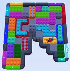 Color Block Jam level 1412 / 1448: screenshot of the board