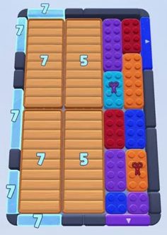 Color Block Jam level: screenshot of the board