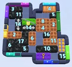 Color Block Jam level 1542 / 2452: screenshot of the board