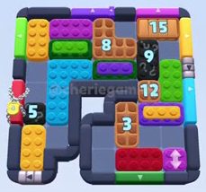 Color Block Jam level 1291 / 1288 / 2177: screenshot of the board