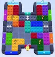 Color Block Jam level 1196: screenshot of the board