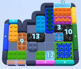 Color Block Jam level: screenshot of the board