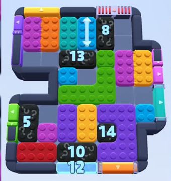 Color Block Jam level 788 / 784 / 1281: screenshot of the board