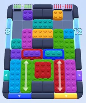 Color Block Jam level 213 / 601 / 1051: screenshot of the board