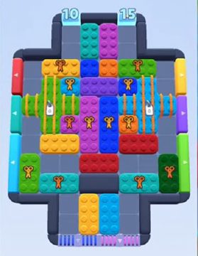 Color Block Jam level 374 / 768 / 1268: screenshot of the board