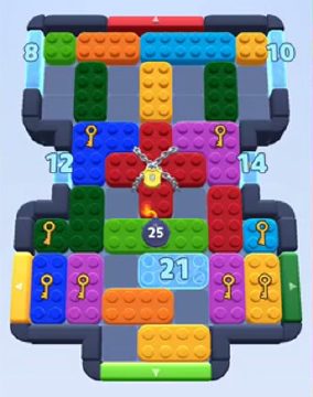 Color Block Jam level 344 / 738: screenshot of the board