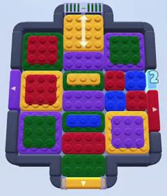 Color Block Jam level 159: screenshot of the board
