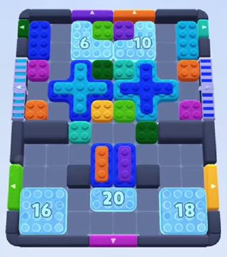 Color Block Jam level 250 / 638 / 1088: screenshot of the board