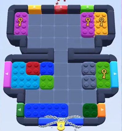 Color Block Jam level: screenshot of the board