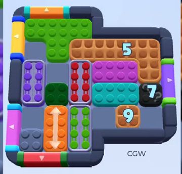 Color Block Jam level 887 / 1789: screenshot of the board