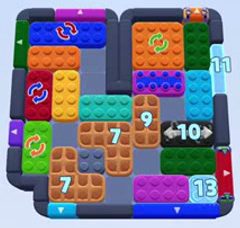 Color Block Jam level 1388 / 1391 / 1374 / 2282: screenshot of the board