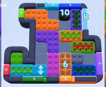 Color Block Jam level 1052 / 1057 / 1965: screenshot of the board