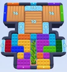Color Block Jam level 1640 / 1705 / 2637: screenshot of the board