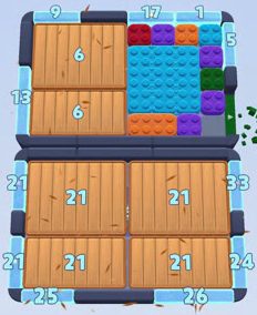 Color Block Jam level: screenshot of the board