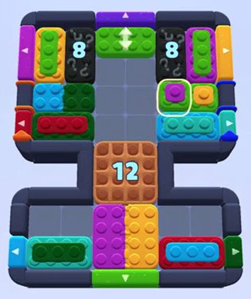 Color Block Jam level 1159 / 1154: screenshot of the board