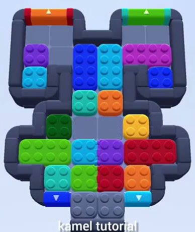 Color Block Jam level 465: screenshot of the board