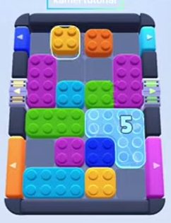 Color Block Jam level 67: screenshot of the board