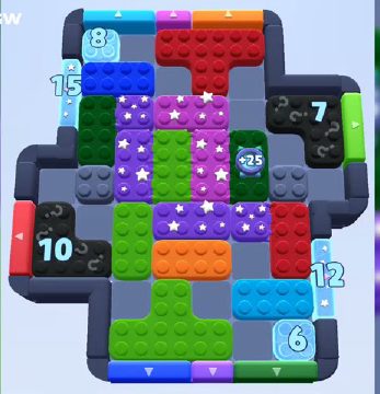 Color Block Jam level 1032: screenshot of the board