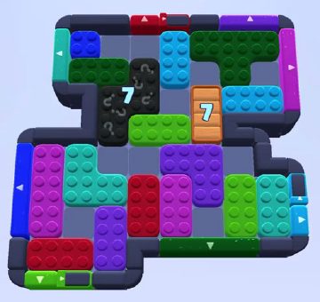 Color Block Jam level 1119 / 1123: screenshot of the board