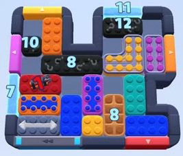 Color Block Jam level 1109 / 2011: screenshot of the board