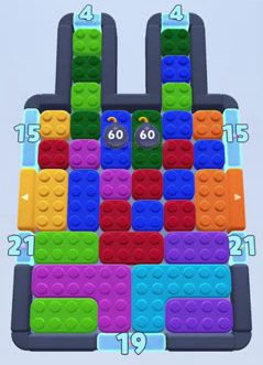 Color Block Jam level: screenshot of the board