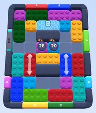 Color Block Jam level 223 / 611 / 1061: screenshot of the board