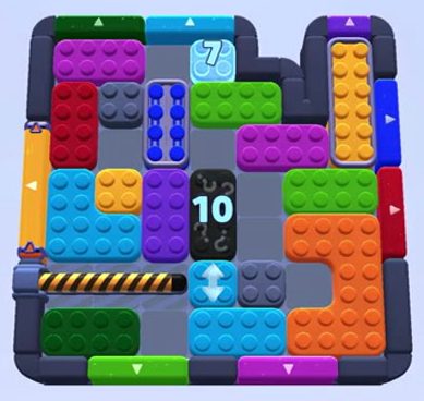 Color Block Jam level 1376 / 1362 / 1365 / 1726: screenshot of the board