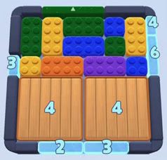 Color Block Jam level: screenshot of the board
