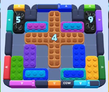 Color Block Jam level 915 / 917 / 1809: screenshot of the board