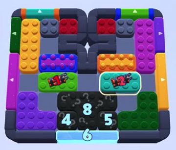 Color Block Jam level 1051 / 1993: screenshot of the board