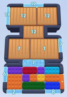 Color Block Jam level: screenshot of the board