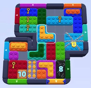 Color Block Jam level 1409 / 1412 / 1420 / 1431: screenshot of the board