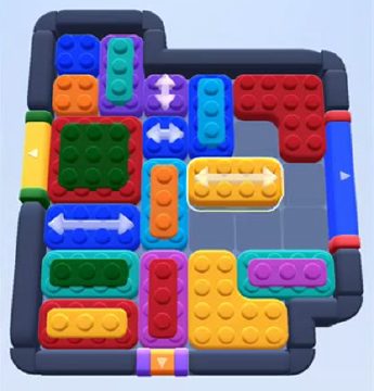Color Block Jam level 444 / 838 / 1338: screenshot of the board
