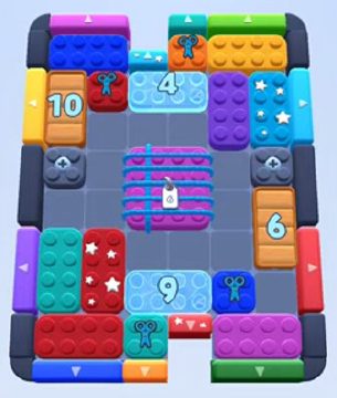 Color Block Jam level 351 / 462 / 745 / 1189: screenshot of the board