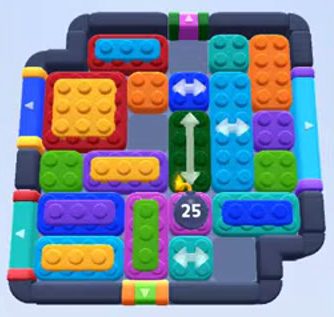 Color Block Jam level 460 / 854 / 1354: screenshot of the board