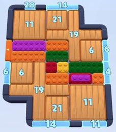 Color Block Jam level 1629 / 1688 / 2620: screenshot of the board