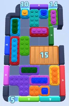 Color Block Jam level 373 / 465 / 767 / 1267: screenshot of the board
