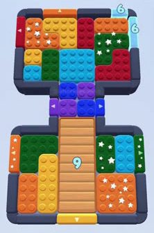 Color Block Jam level: screenshot of the board