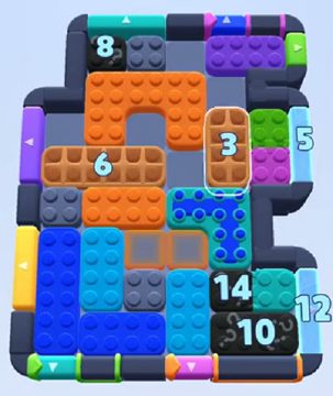 Color Block Jam level 1193 / 1192 / 2089: screenshot of the board