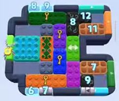 Color Block Jam level: screenshot of the board