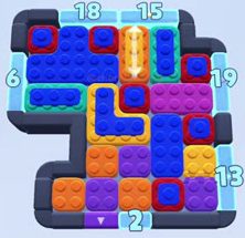 Color Block Jam level 1721 / 1869 / 2728: screenshot of the board